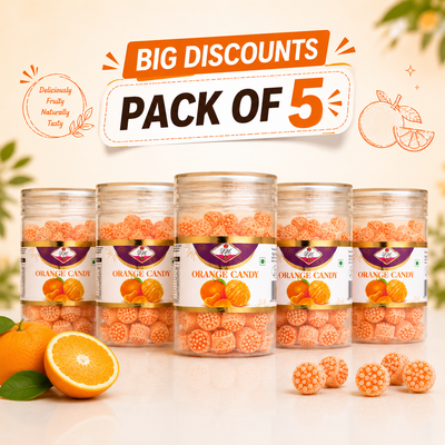 Orange Candy Jar - 150 G