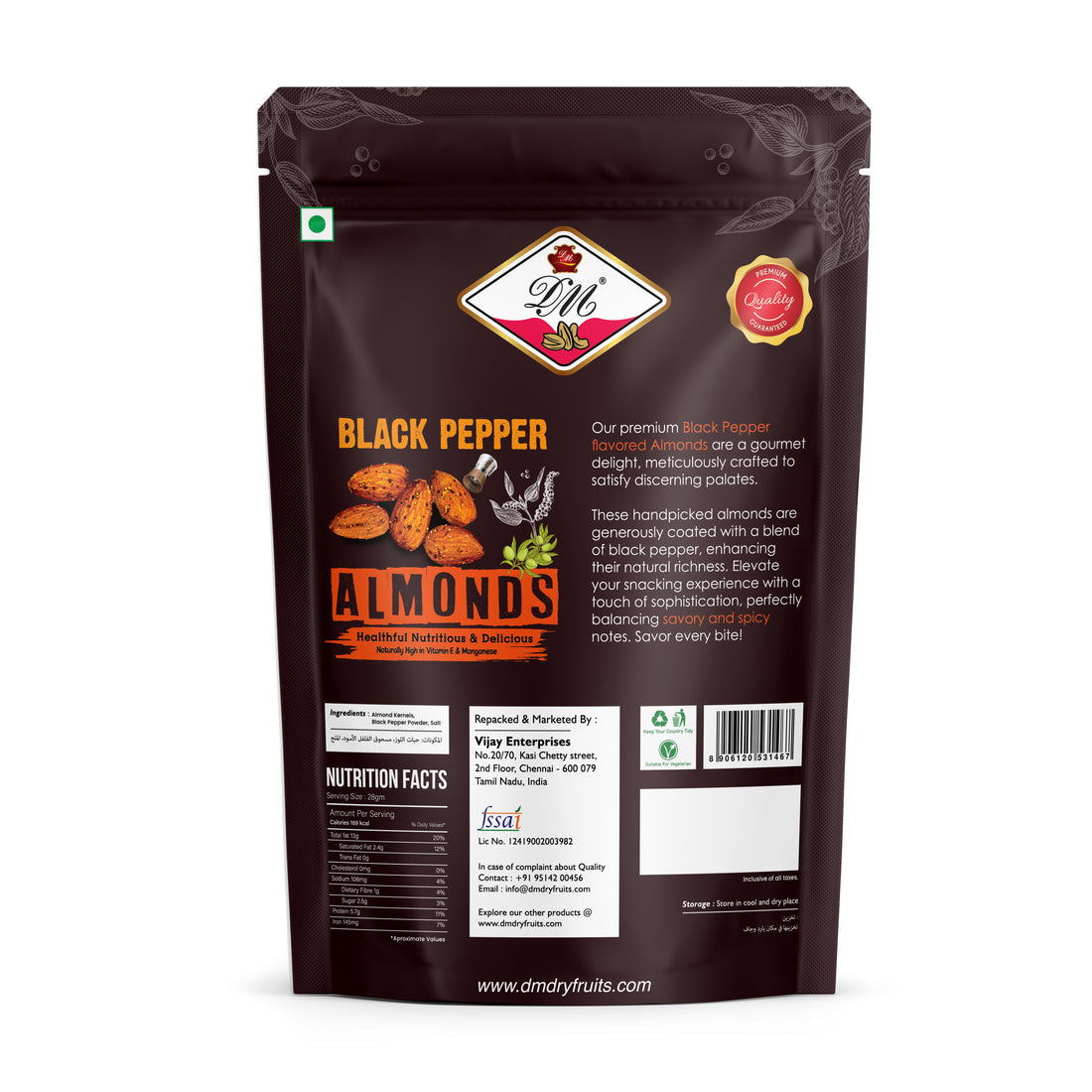 Almond - Black Pepper Roasted - 200 g